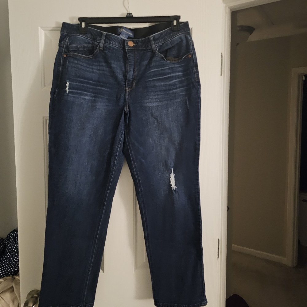 Democracy Dark Blue Straight Leg Jeans